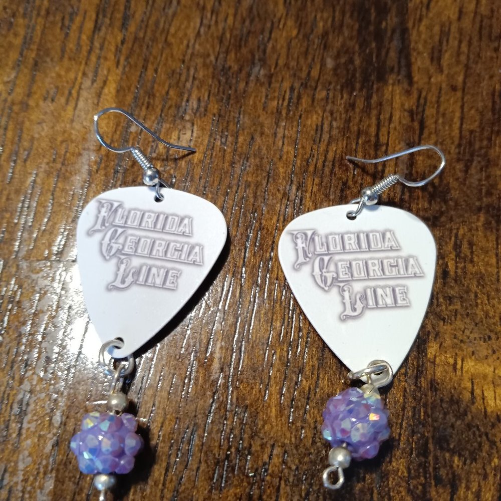 FLORIDA GEORGIA LINE GUITAR PICK EARRINGS